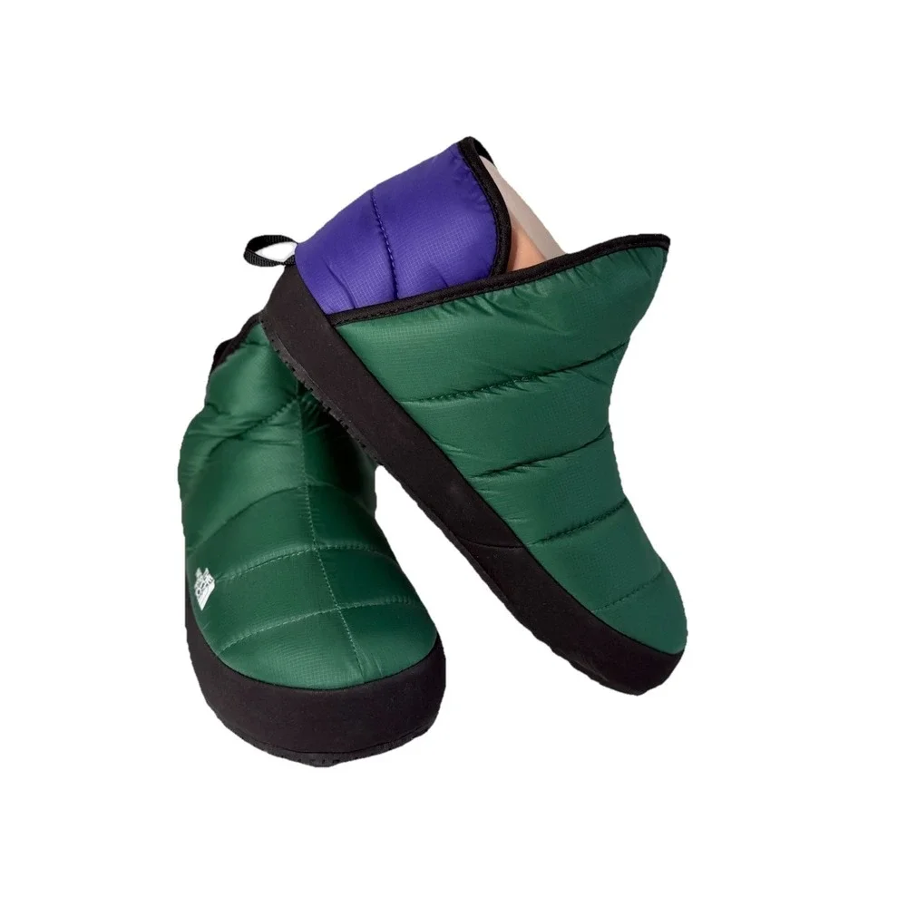 The North‎ Face Nuptse Mules Green And Purple Kids Size 4 No Box